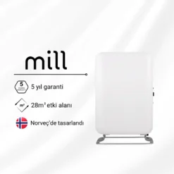 Mill Elektrikli Taşınabilir Yağlı Radyatör Isıtıcı WiFi Bağlantılı - 2000W